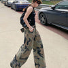 Washed Camo Wide-Leg Jeans | MzStar Fashion | view 4