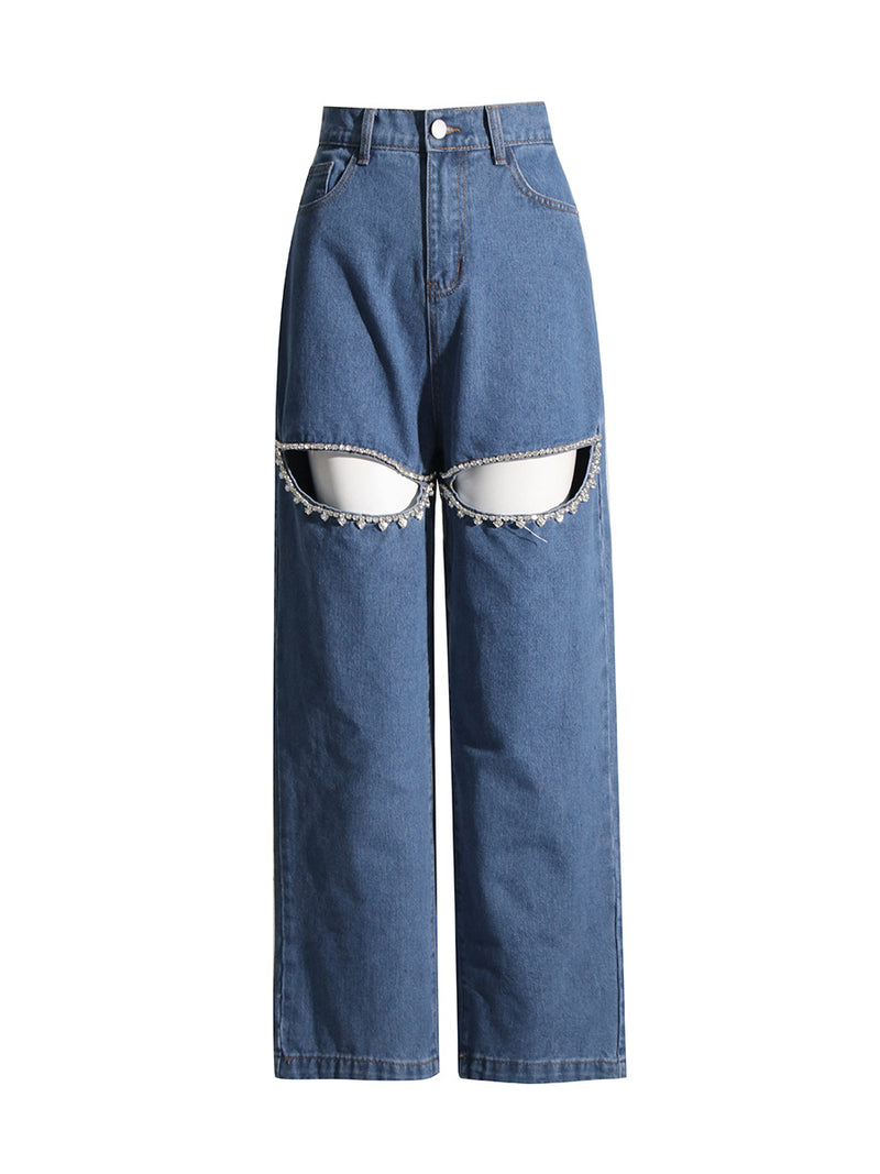 Beaded Distressed Slim Jeans | MzStar Fashion | view 5