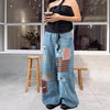 Splatter Print Patchwork Jeans | MzStar Fashion | view 3
