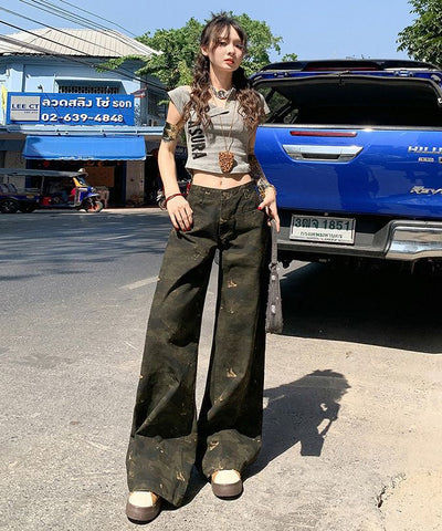 Downtown Drip Oversized Cargo Jeans | MzStar Fashion