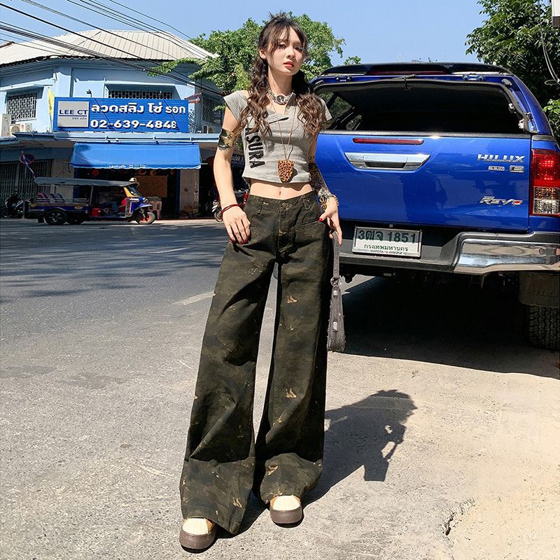 Downtown Drip Oversized Cargo Jeans | MzStar Fashion