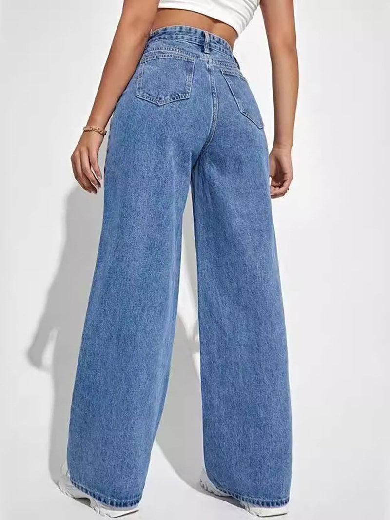 Loose Straight-Leg Jeans | MzStar Fashion | view 4