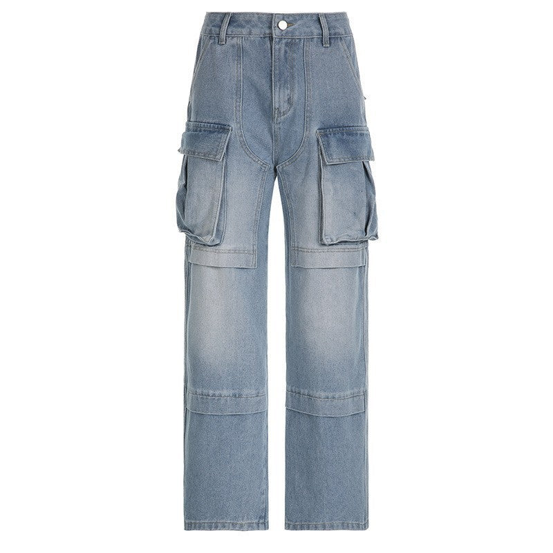Washed Denim Pocket Overalls | MzStar Fashion | view 5