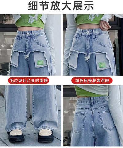 Retro Blue High-Waist Jeans