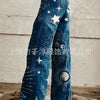 Printed Faux-Denim Trousers | MzStar Fashion | view 7