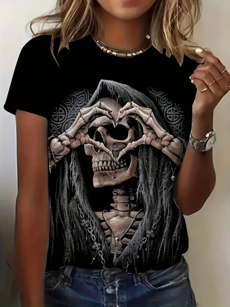 Skull Rose Gothic Tee | MzStar Fashion | view 7