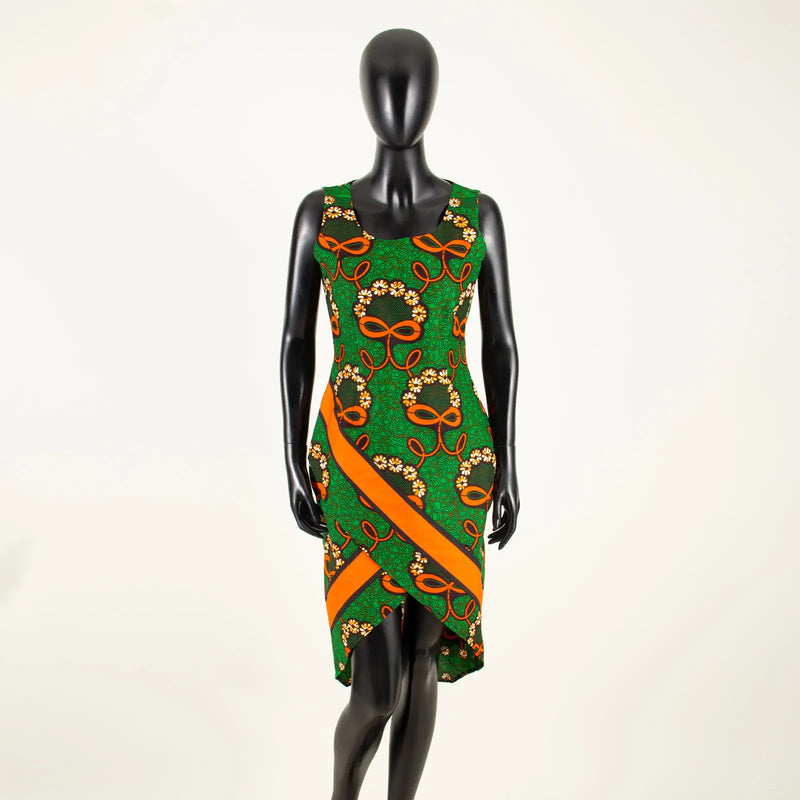 African Print Midi Dress | MzStar Fashion | view 2
