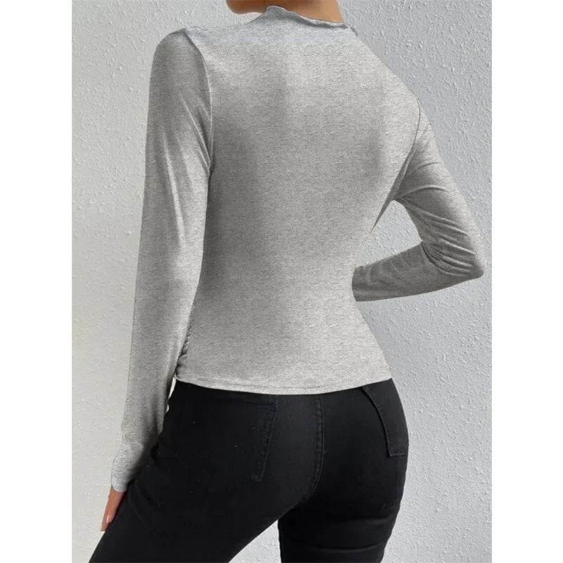 Skew Neck Basic Crop Top | MzStar Fashion | view 6