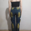 Dip-Dye High-Waist Work Jeans | MzStar Fashion | view 4