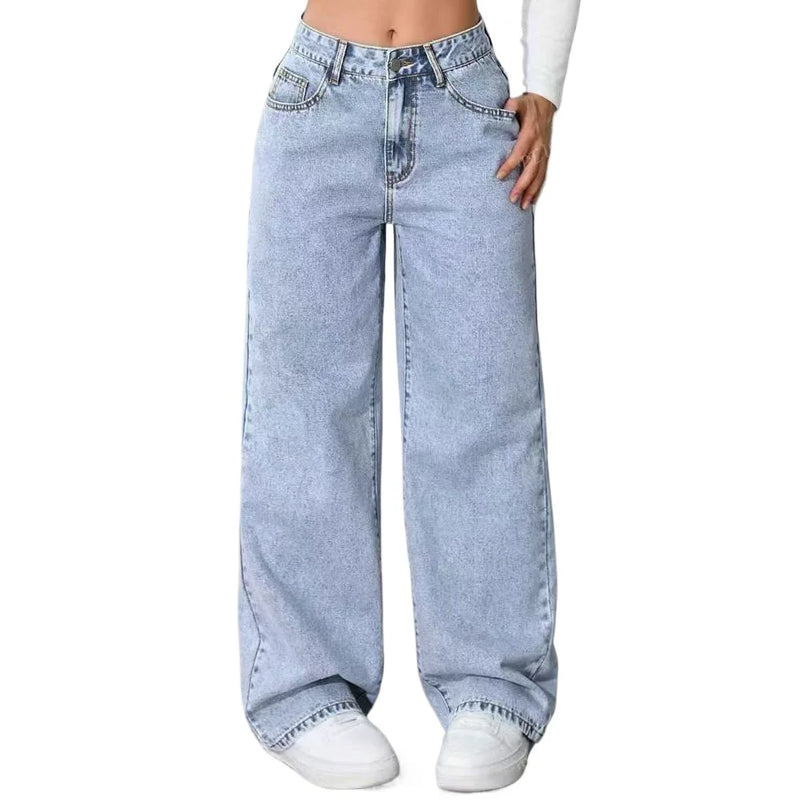 Big-Pocket Straight Jeans | MzStar Fashion | view 3