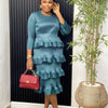 Tiered Ruffle Cake Midi Dress | MzStar Fashion | view 7