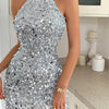 Sequin Halter Bodycon Mini Dress | MzStar Fashion | view 8