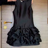 Black Satin Ruffle Vest Dress | MzStar Fashion | view 6