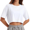 Sporty Cotton Crop Tee | MzStar Fashion | view 5