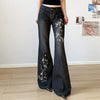 Floral Bootcut Low-Rise Jeans | MzStar Fashion