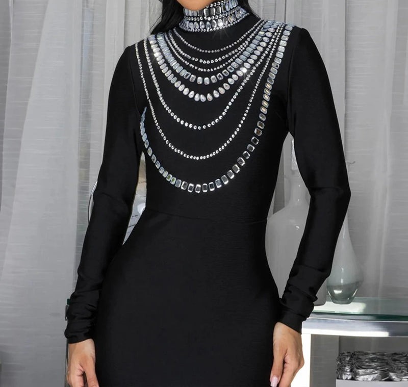 Sequin Mermaid High-Slit Gown | MzStar Fashion | view 2