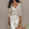 Sweater & Satin Dress Set | MzStar Fashion | view 5
