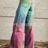 Printed Faux-Denim Trousers | MzStar Fashion | view 8