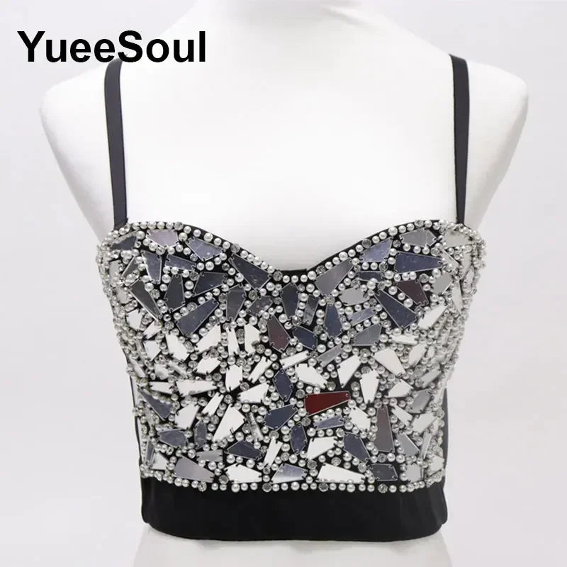Rhinestone Tassel Gothic Top | MzStar Fashion | view 2