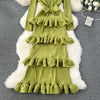 Tiered Ruffle Cake Midi Dress | MzStar Fashion | view 4
