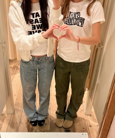 Vintage Letter Crop Tee