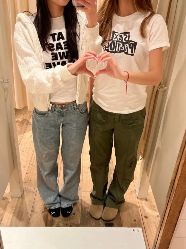 Vintage Letter Crop Tee | MzStar Fashion | view 2