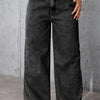 Big-Pocket Straight Jeans | MzStar Fashion