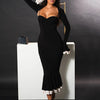 Square Neck Bodycon Maxi Dress | MzStar Fashion