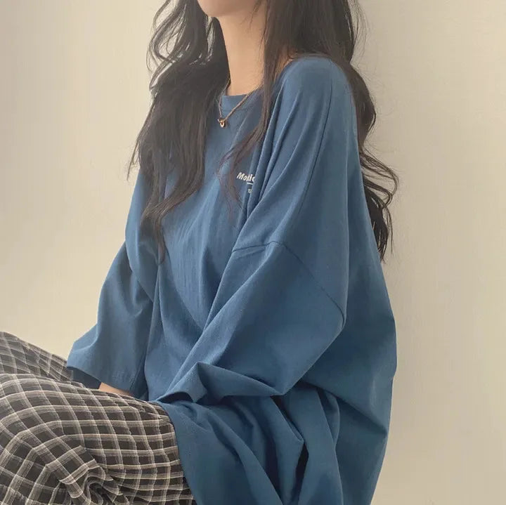 Oversized Half-Sleeve Tee | MzStar Fashion | view 3