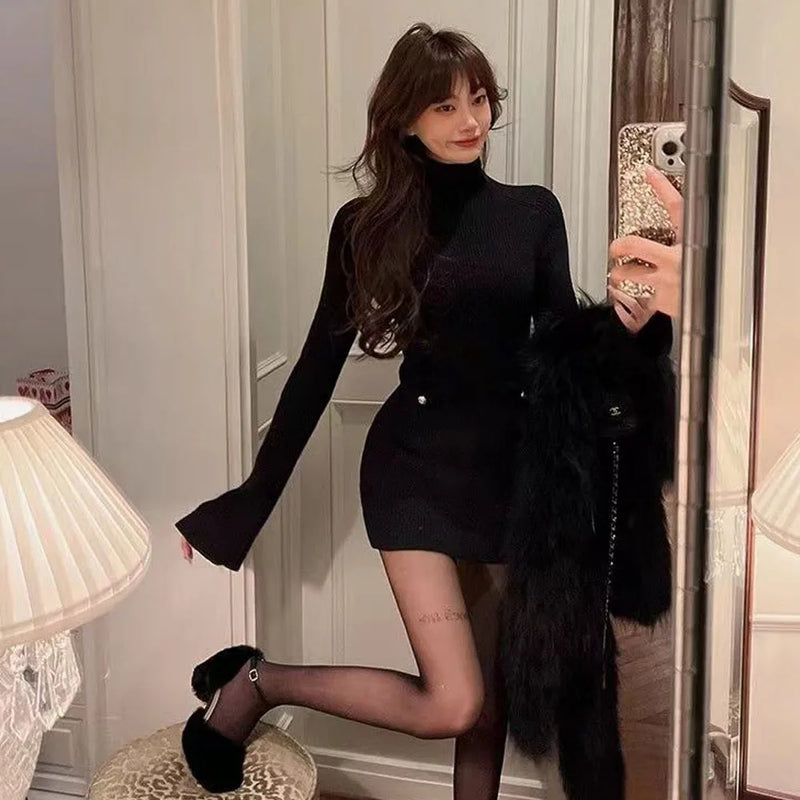 Flare Sleeve Sweater Mini Dress | MzStar Fashion | view 6