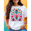Folk Floral Graphic Tee | MzStar Fashion | view 5
