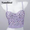 Purple Diamond Corset Top | MzStar Fashion | view 3
