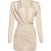 Ruched Deep-V Bodycon Dress | MzStar Fashion | view 4