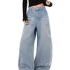 Retro Blue Wide-Leg Jeans | MzStar Fashion | view 3
