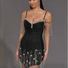 Crystal Beaded Bandage Mini Dress | MzStar Fashion | view 4
