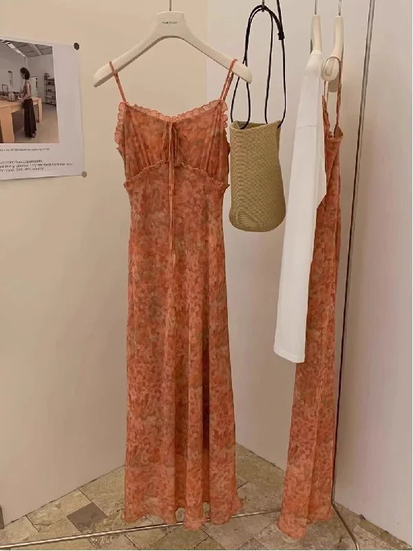 Floral Halter A-Line Beach Dress | MzStar Fashion | view 4
