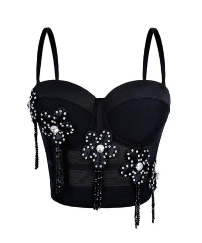 Floral Tassel Bralette Top | MzStar Fashion