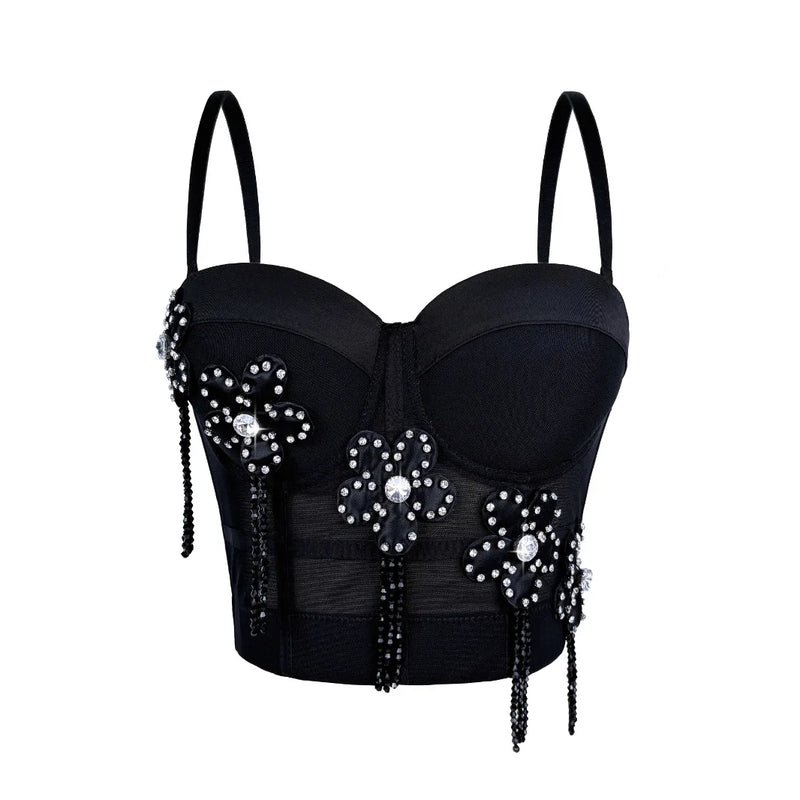 Floral Tassel Bralette Top | MzStar Fashion
