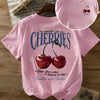 Cherry Print Oversized Tee | MzStar Fashion | view 2