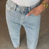 Rhinestone Washed Mom Jeans | MzStar Fashion | view 7
