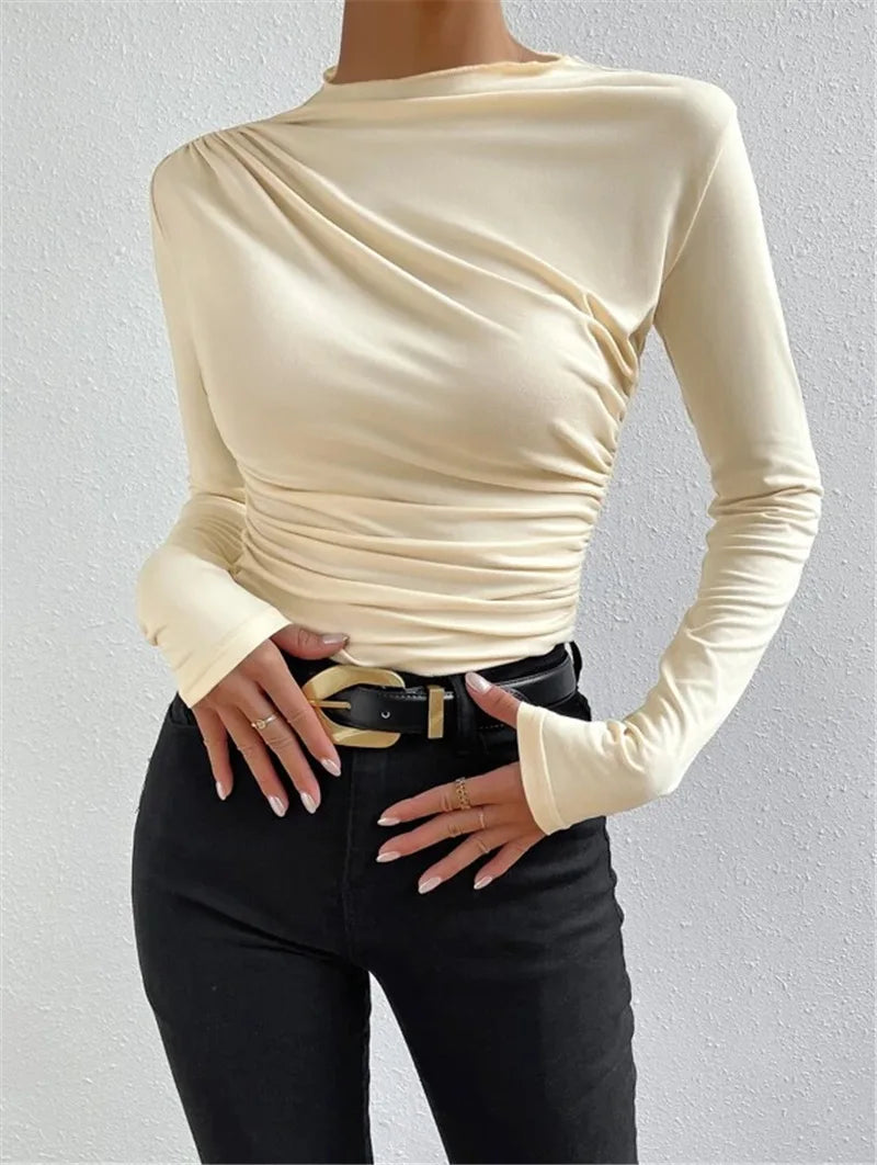 Skew Neck Basic Crop Top | MzStar Fashion | view 8