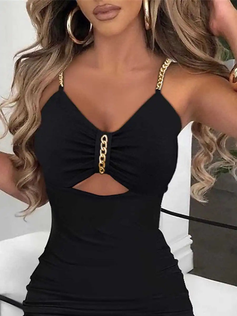 Chain Detail Slip Dress | MzStar Fashion | view 8