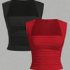 Solid Vest Two-Piece Set | MzStar Fashion | view 6