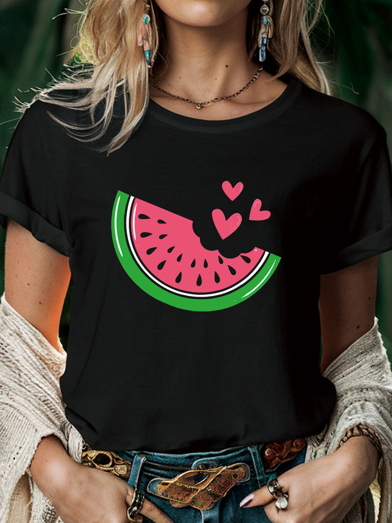 Watermelon Heart Tee | MzStar Fashion