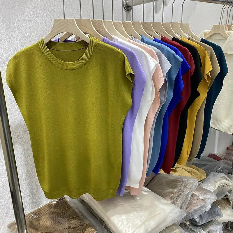 Ice-Silk Knit Tee | MzStar Fashion | view 3