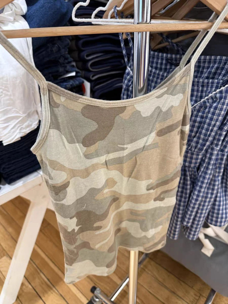 Camo Slim Cami Tank | MzStar Fashion | view 4