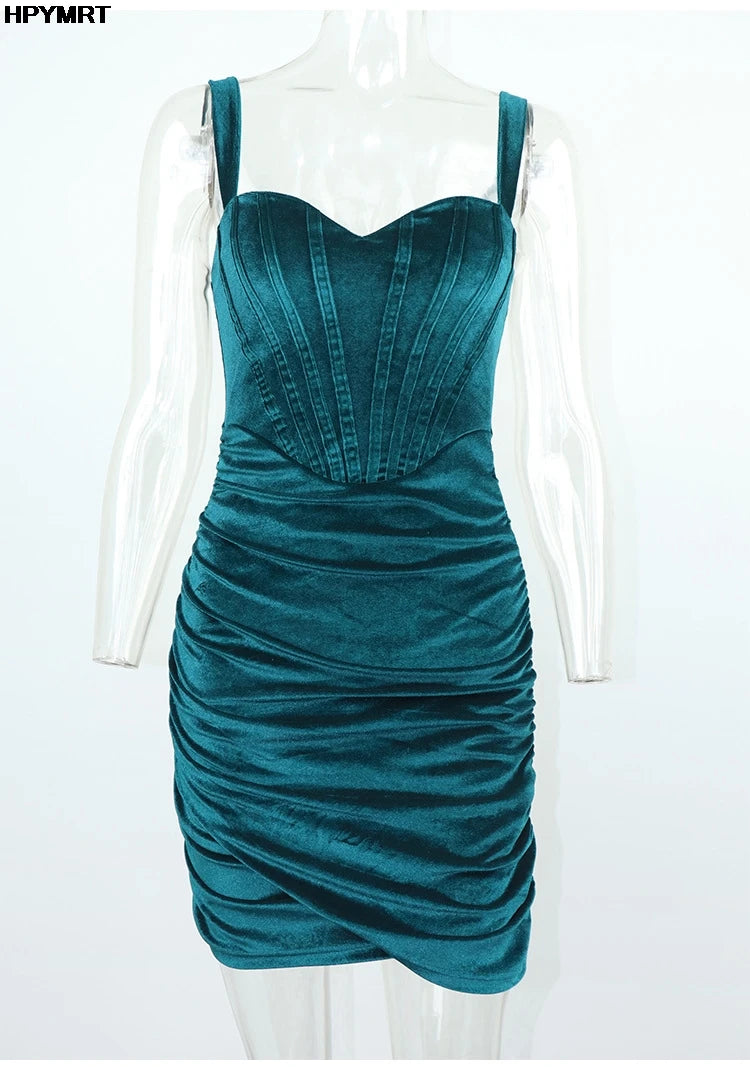 Square Neck Pleated Mini Dress | MzStar Fashion | view 5