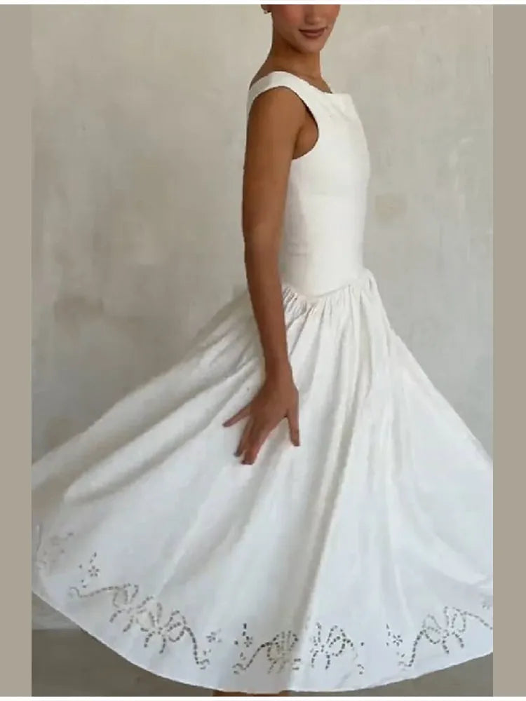 Minimalist A-Line Maxi Dress | MzStar Fashion | view 3