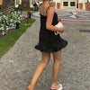 Silky Ruffle Strap Mini Dress | MzStar Fashion | view 4