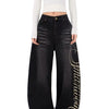 Retro Blue Wide-Leg Jeans | MzStar Fashion | view 6